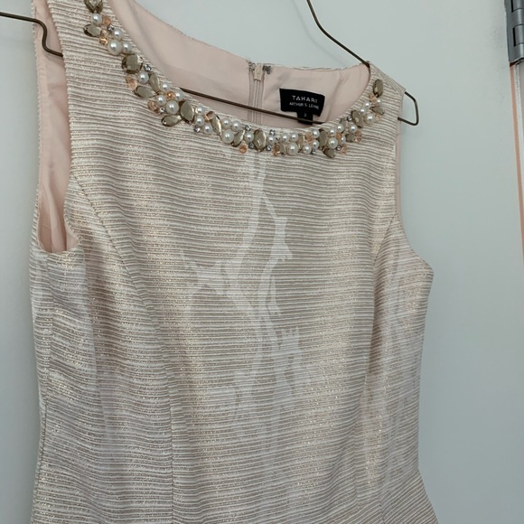 Tahari by ASL Metallic Brocade Pleated Dress - Picture 9 of 10